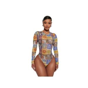 Fasion Nova New Junior Tarot Card Bodysuit Size‎ M #I76WC